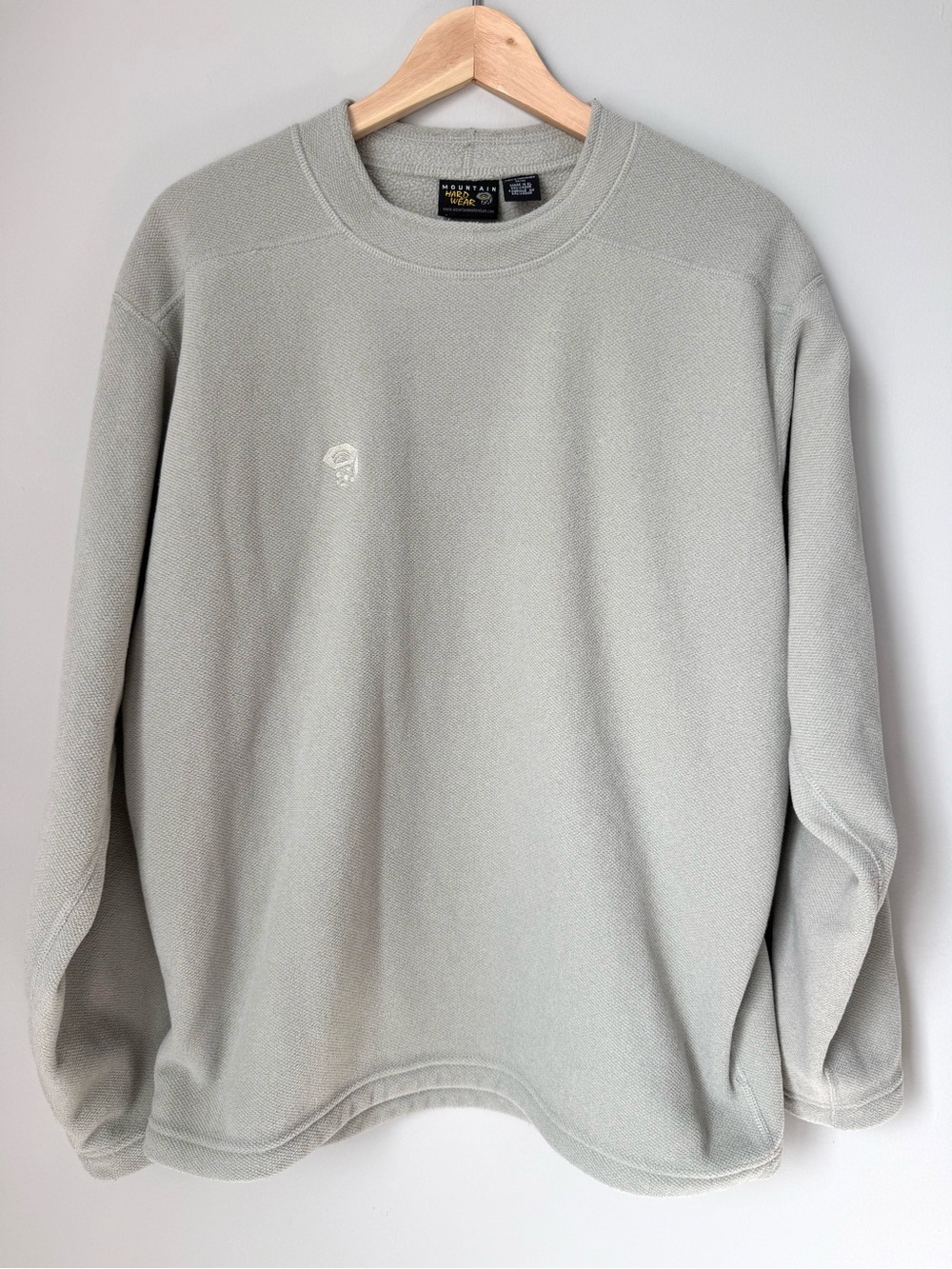 Mountain Hardwear Men's Crewneck Textured Sweater in Light Gray Beige